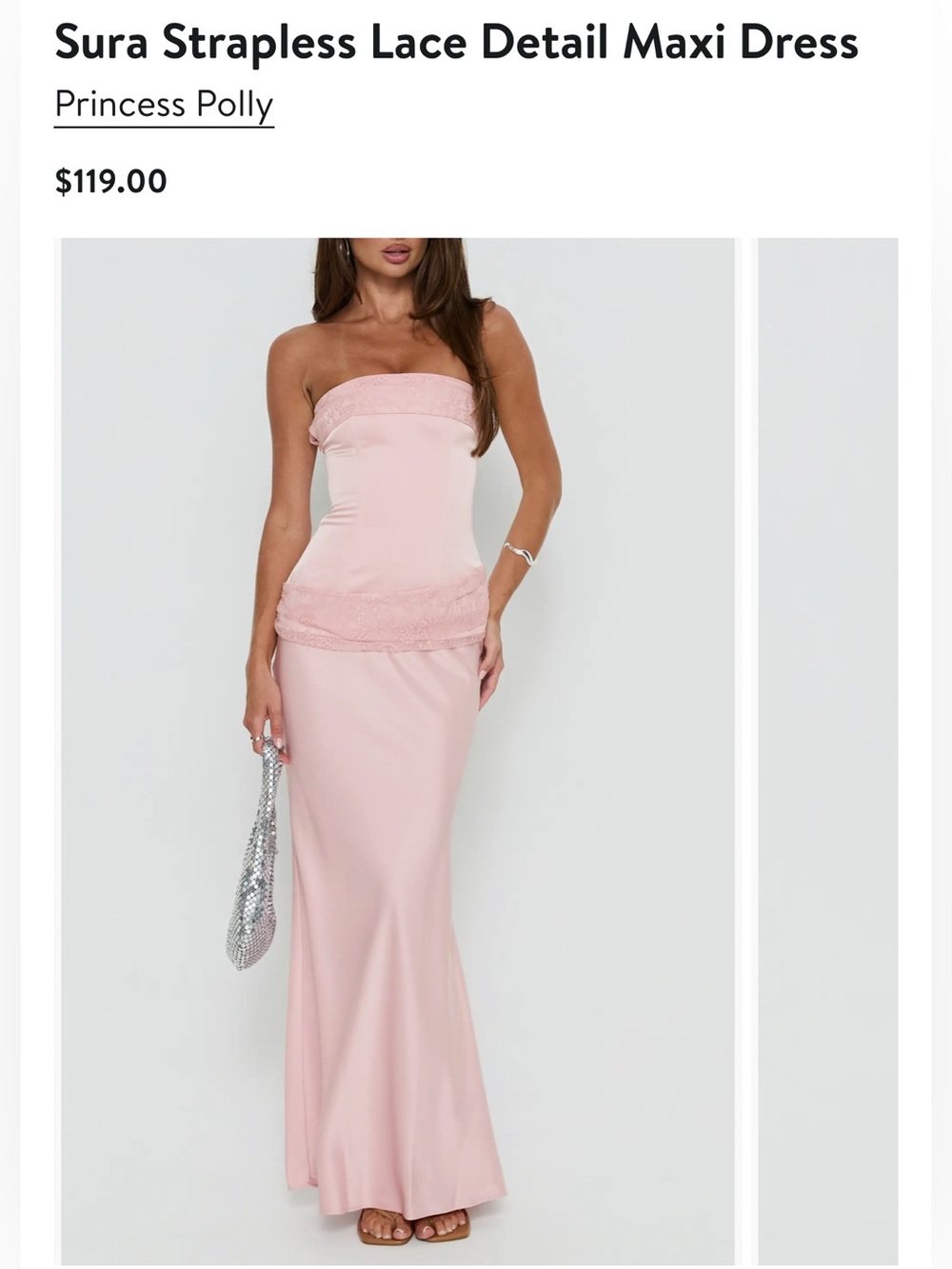 Pink silk dress
